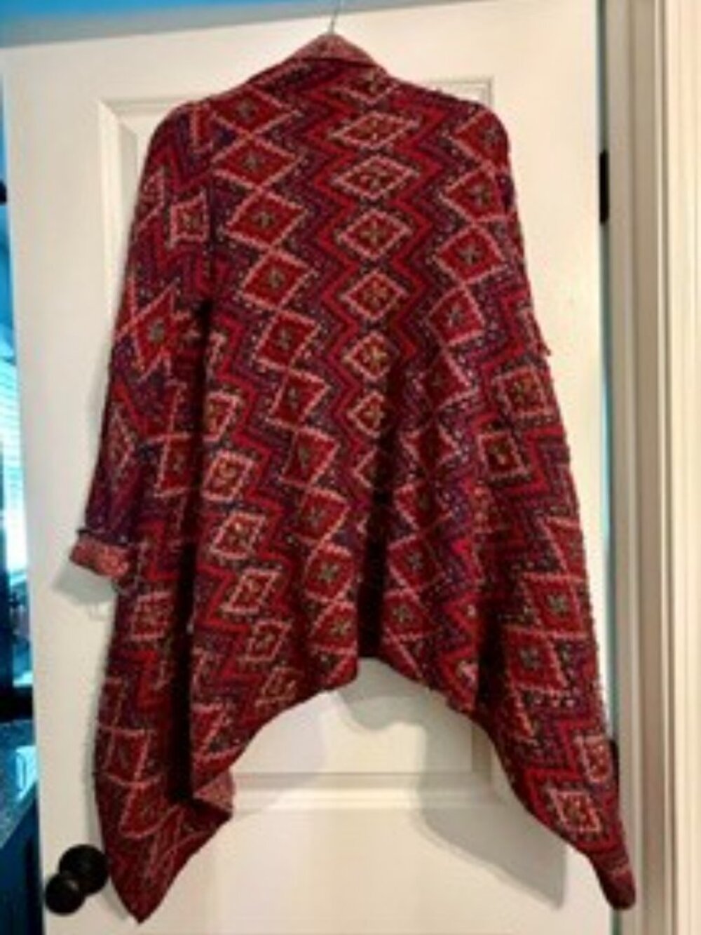 Anthropologie "Walking on Snow Echoing Wrap Asymmetrical Cardigan" - Picture 6 of 6
